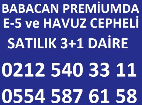 Babacan Premiumda Kelepir 3+1 Daire 0554 587 6158